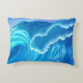 シーウェーブデザイン – フローイング波 アクセントクッション (裏面)