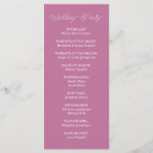 シーウォーターお洒落カラービーチ結婚式 プログラム (裏面)