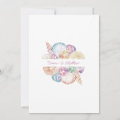 シーウォーターお洒落カラービーチ結婚式 招待状 (裏面)