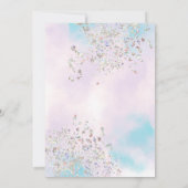 シーウォーターの下のカラーマーメイド招待状 案内状 (裏面)