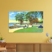 シーウォールウォークのシーサイドパークビュー キャンバスプリント (インサイチュ (リビング))