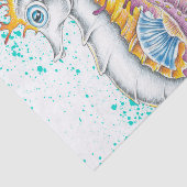 シーウズオレンジ色マゼンタのスプラッシュインク 薄葉紙 (詳細)