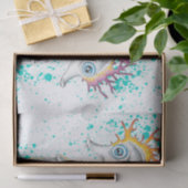 シーウズオレンジ色マゼンタのスプラッシュインク 薄葉紙 (ギフト)