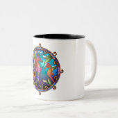 シーウズオレンジ – 紫 ツートーンマグカップ (正面右)