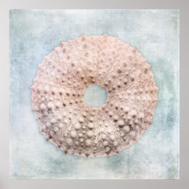 シーウニ動揺してンコースタルブルー絵画クリーム ポスター