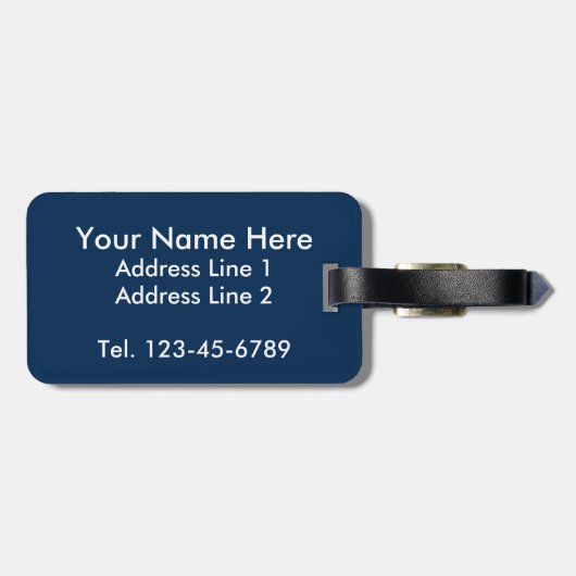 シーウマとストライプモノグ航海のラム ラゲッジタグ (裏面横)