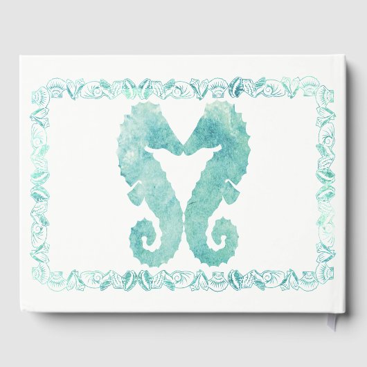 シーウマキスをするス結婚ゲストブックターコイズ ゲストブック (裏面)