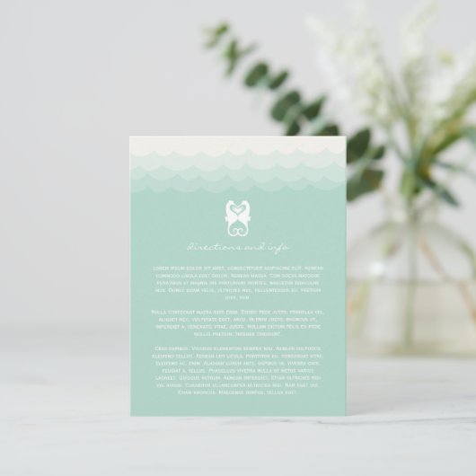 シーウマキスをするーズハート夏ビーチ結婚式 エンクロージャーカード (スタンド正面)