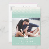 シーウマキスをするーズ愛ハートビーチ保存日付 案内ポストカード (正面/裏面)