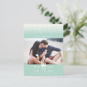 シーウマキスをするーズ愛ハートビーチ保存日付 案内ポストカード (スタンド正面)