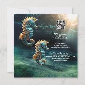 シーウマ芸術的ーズ海ブライダルシャワー 招待状 (裏面)