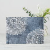 シーウルチンウォータカラー海ネイビーブルーホワイト 招待状 (スタンド正面)