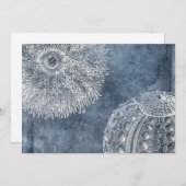 シーウルチンウォータカラー海ネイビーブルーホワイト 招待状 (正面/裏面)