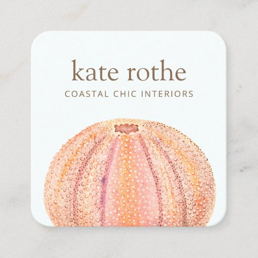 シーウルチンビーチシーコーストテーマ名刺 スクエア名刺 (正面)