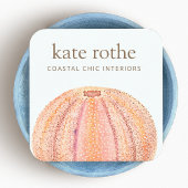 シーウルチンビーチシーコーストテーマ名刺 スクエア名刺