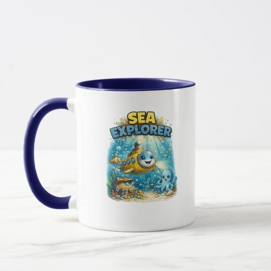 シーエクスプローラー かわいい潜水艦 コーヒーマグ マグカップ (左)