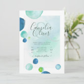 シーエレガントグラスウォーター色ボホ結婚ズ 招待状 (スタンド正面)