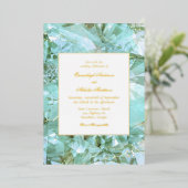 シーエレガントグラスゲ結婚ムストーン 箔招待状 (立ち正面)