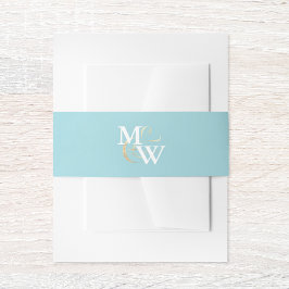 シーエレガントグラスモノグラム金ゴールドアンパサンド結婚ズ 招待状ベリーバンド