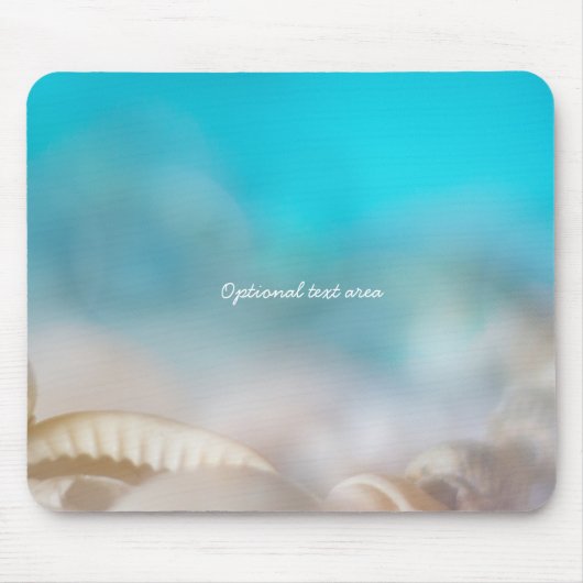 シーエレガントシェルブルートロピカルビーチカスタム マウスパッド (正面)