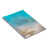 シーエレガントシェルブルートロピカルビーチシックモダン ノートブック (右側)