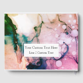 *~*シーエレガントティール（緑がかった色）ピンク水絵を描色結婚s ゲストブック (裏面)