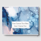 *~*シーエレガントブルーピンクの水の色絵を描結婚の ゲストブック (裏面)