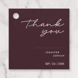 シーエレガントルミニマルブラウンのモダー フェイバータグ