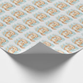 シーオッタキュートベビーパステルウォーターカラーパターン ラッピングペーパー (角)