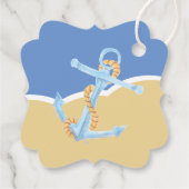 シーオッタズカートゥーンビーチ結婚式メッセージカード フェイバータグ (裏面)