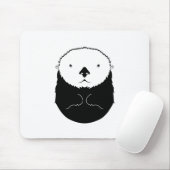 シーオッターシルエット  マウスパッド (マウス)