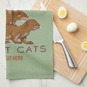 シーオッターシンガポール通りキャッツ キッチンタオル (四つ折り)