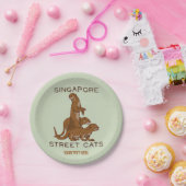 シーオッターシンガポール通りキャッツ ペーパープレート (パーティー)