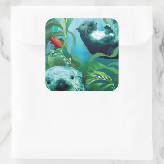 シーオッターズガーデンスクエアステッカー スクエアシール (バッグ)