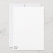 シーオッターズバースデーパーティフラットグリーティングカード サンキューカード (裏面)