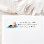 シーオッターテーマ差出人住所ラベルシール ラベル (インサイチュ)