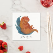 シーオッターナプキンズバビシャワー スタンダードカクテルナプキン (インサイチュ)