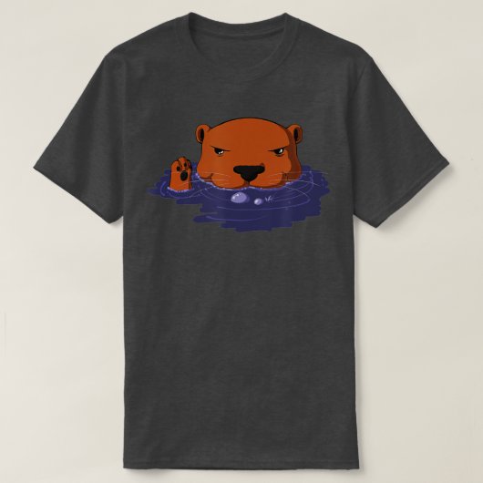 シーオッター動物愛好家シーオッター Tシャツ (デザイン正面)