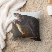 シーオッター(エンヒドラマリーナ)イラストレーション クッション (ブランケット)