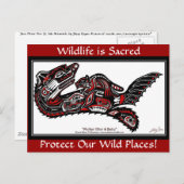 シーオッター&ベビー(ハイダスタイル)ポストカード ポストカード (正面/裏面)