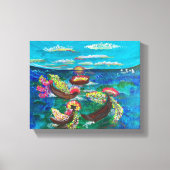 シーオブブロッサム – Om 絵を描 Canvas's キャンバスプリント (正面)