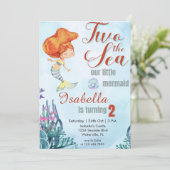 シーオラン人魚の女の子2歳の誕生日 招待状 (スタンド正面)