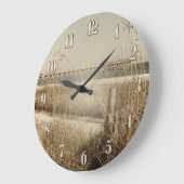 シーオーツオンザデューンズアットマートルビーチ ラージ壁時計 (傾斜)