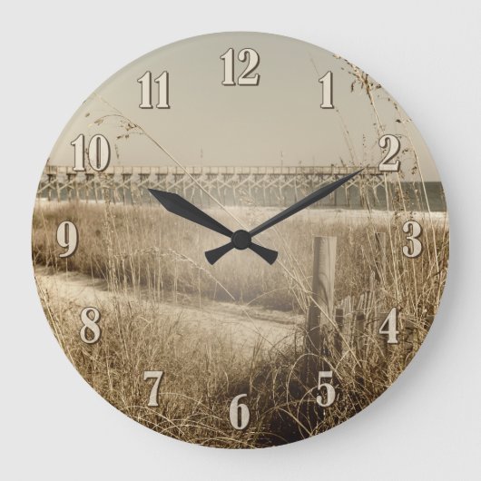 シーオーツオンザデューンズアットマートルビーチ ラージ壁時計 (正面)