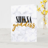 シーカエレガント女神90年代タイポグラフィユダヤ人 カード (黄色い花)