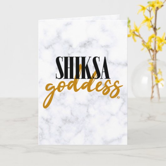 シーカエレガント女神90年代タイポグラフィユダヤ人 カード (黄色い花)