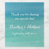 シーカスタムグリーンビーチ結婚式ワイン&春水 ワインラベル (シングルラベル)