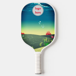 シーカスタムブルーのプロフェッショナル円形ロゴ ピックルボールラケット