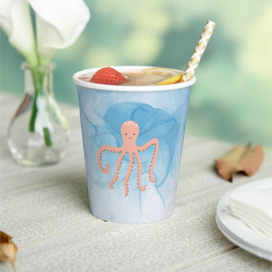 シーカップの下 |タコ 紙コップ (インサイチュ)