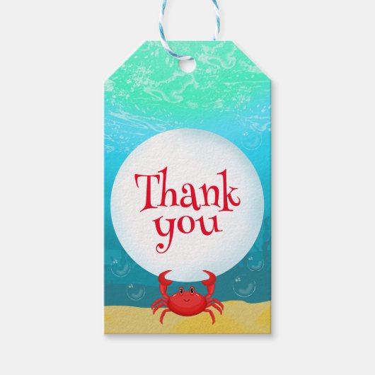 シーカニ誕生日パーティーの下で ギフトタグ (正面)